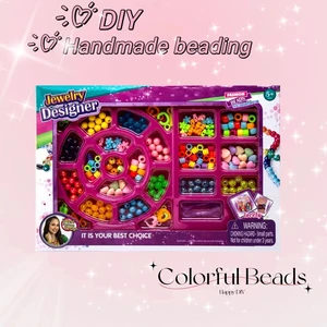 185pcs Kit de fabricación de brazalete de encanto que incluye cadenas de cuentas, artesanía de bricolaje para niñas, juego de regalos de cumpleaños de Navidad 12 Bracelets Barbie de las mejores ventas - №6