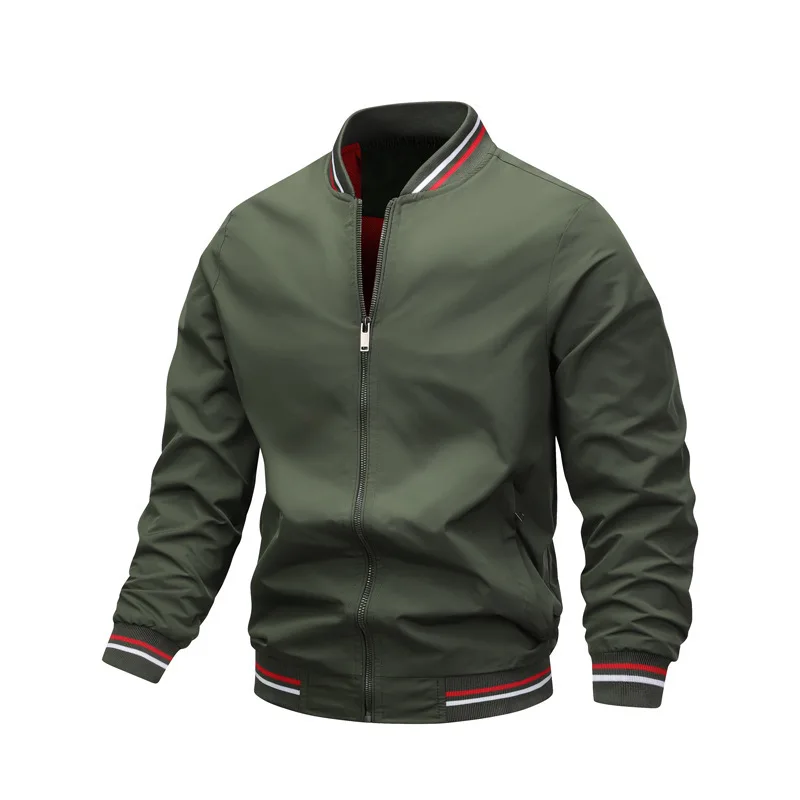 

Men's Tactical Jacket Motorcycle Jacket Men's Tactical Windbreaker with Zipper Green Men's Trench Coat Stand Collar Jackets Coat