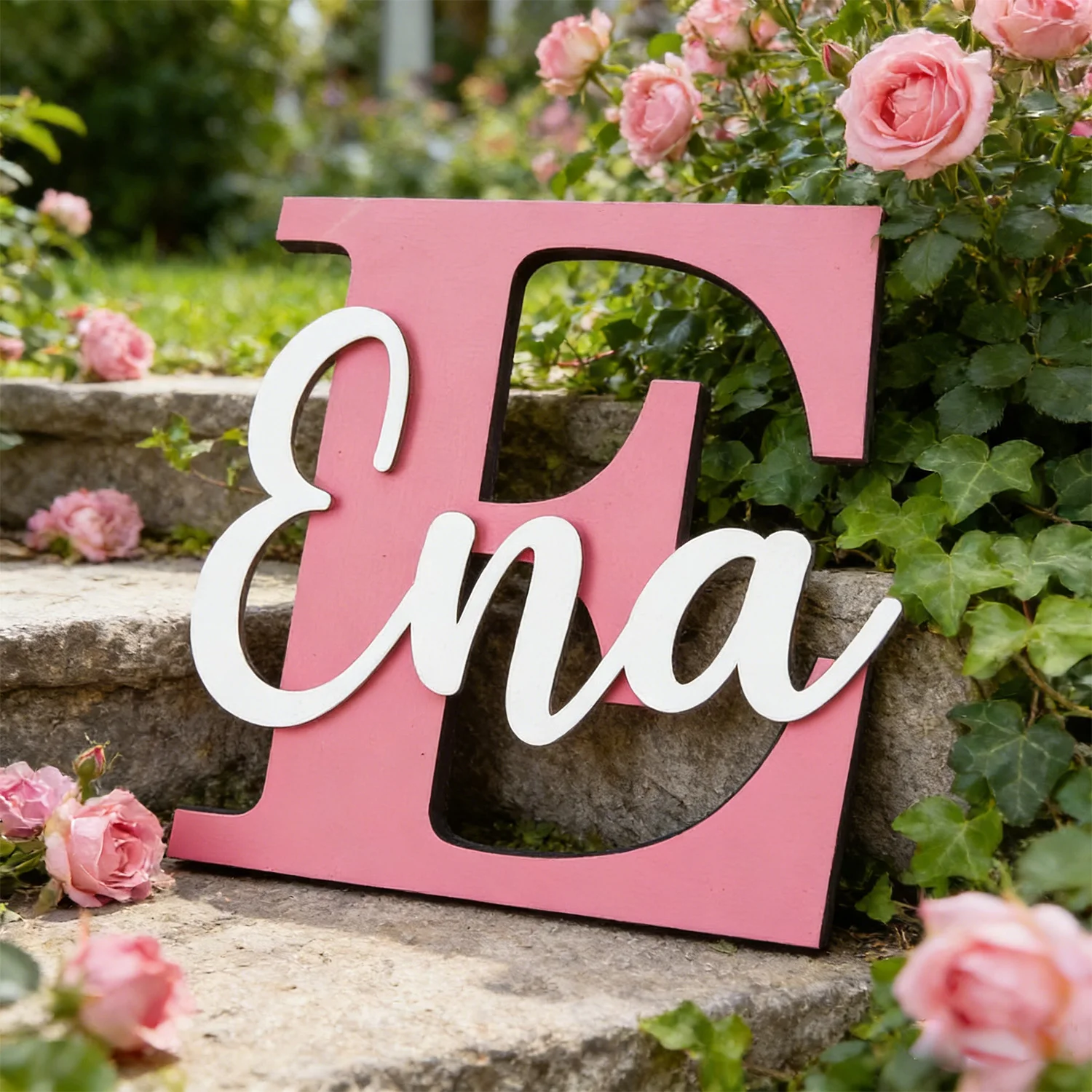 1pc Wooden Surname Nameplate for Children's Room,Custom Content,Decoration for Children's Room,Door Number and Name Identificati