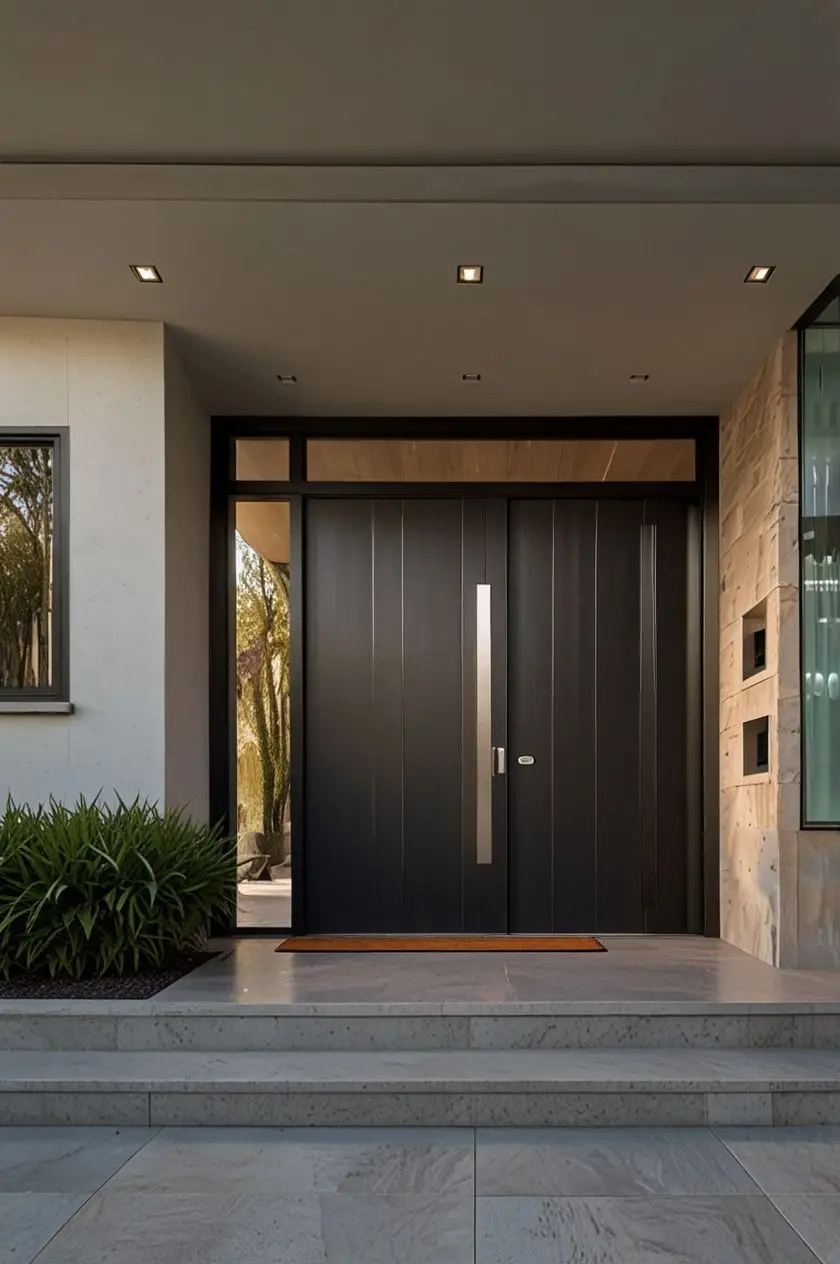 Modern Contemporary Decorative Double Door Security Entry/front/exterior/entrance Aluminum Soundproof Doors for Homes Villas
