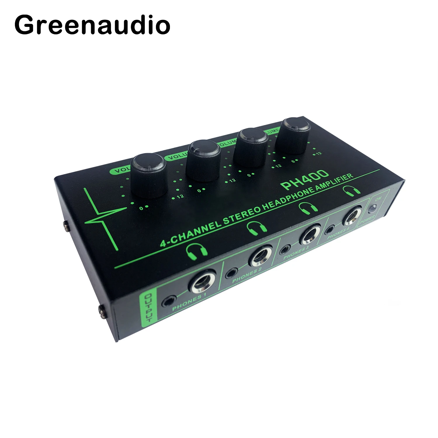 GAX-PH400 Peralatan Mixer Output Profesional Pemisah Amplifier Headphone 4 Saluran Profesional RGB Baru