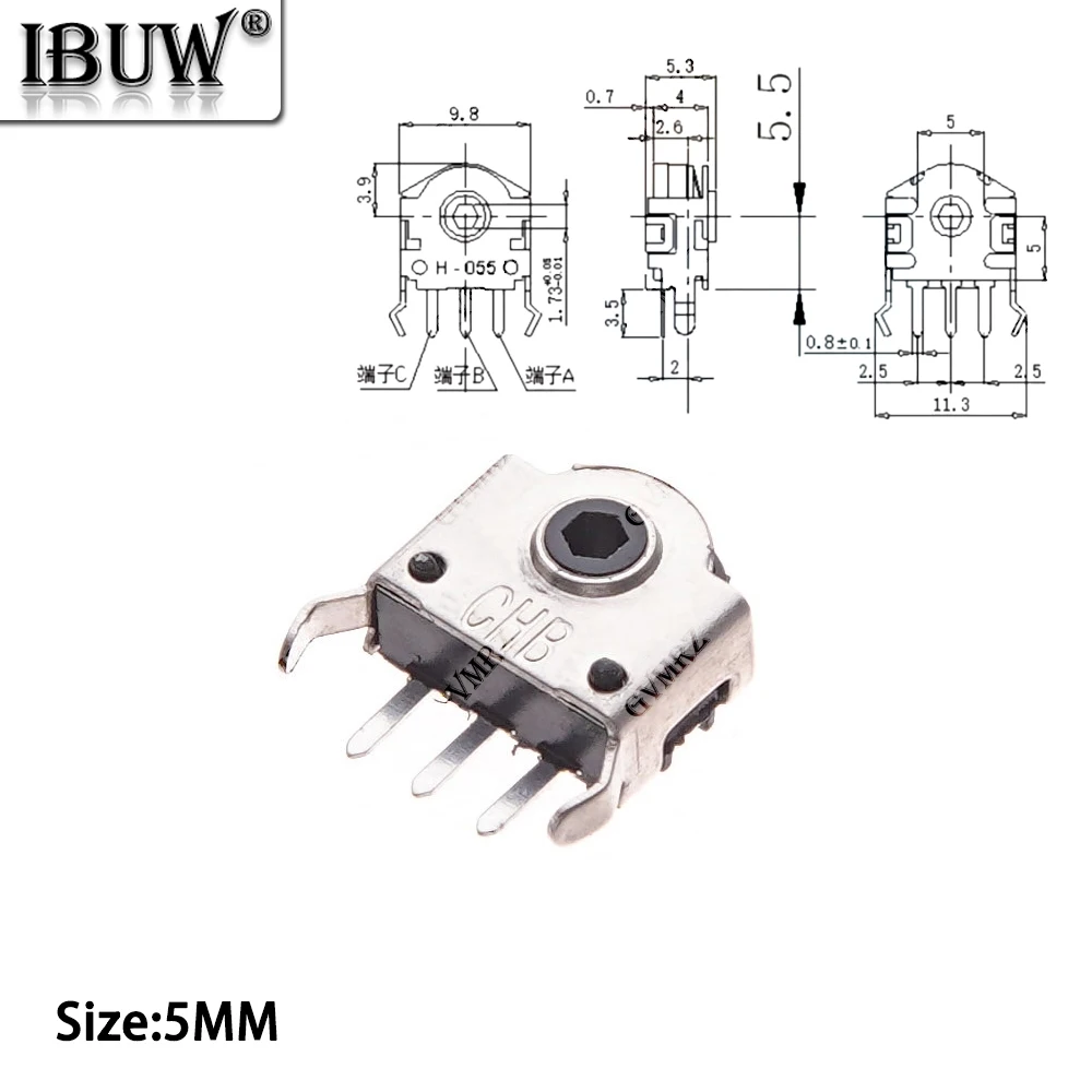 10PCS 7MM 9MM 9H 11H 13H 5MM Mouse Encoder 11MM 13MM Rolling Switch Roller Encoder 5H 7H Mouse Navigation Mouse Connector