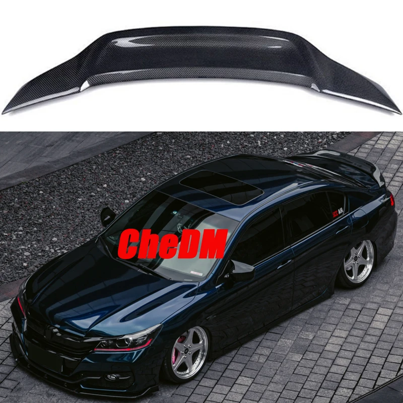 For Honda 9th Generation Accord Retrofit True Carbon Fiber Rear Spoiler True Carbon Fiber Rear Wing Retrofit Trim For Honda 9th