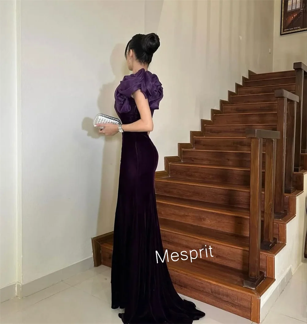 Disesuaikan kualitas tinggi Jersey Pleat putri duyung satu bahu gaun panjang Bespoke gaun acara gaya Modern