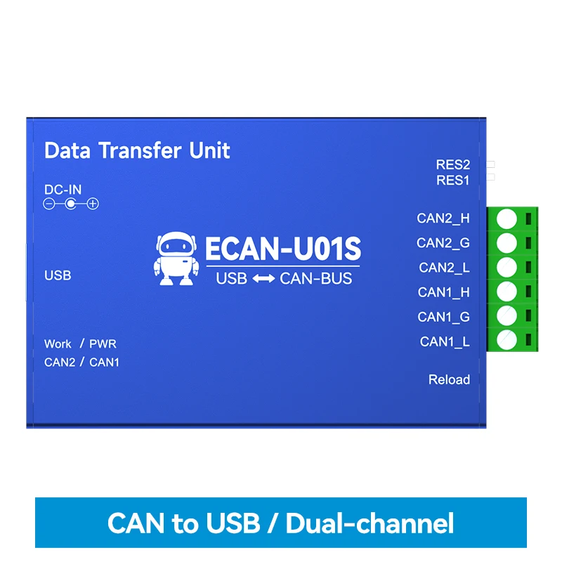 

CAN to USB CAN2.0 Converter Debugger ECAN-U01S Bus Analyzer USB2.0 CAN-BUS Bidirectional 2-Way Transceiver Portable Relay