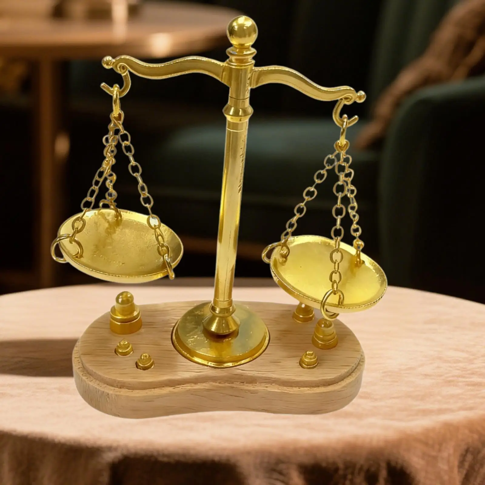 ميزان ميزان مصغر لبيت الدمى، نموذج مقياس وزن صغير، مشهد بيت الدمى ذو المناظر الطبيعية الصغيرة، ديكور غرفة النوم، المشهد الصغير #4