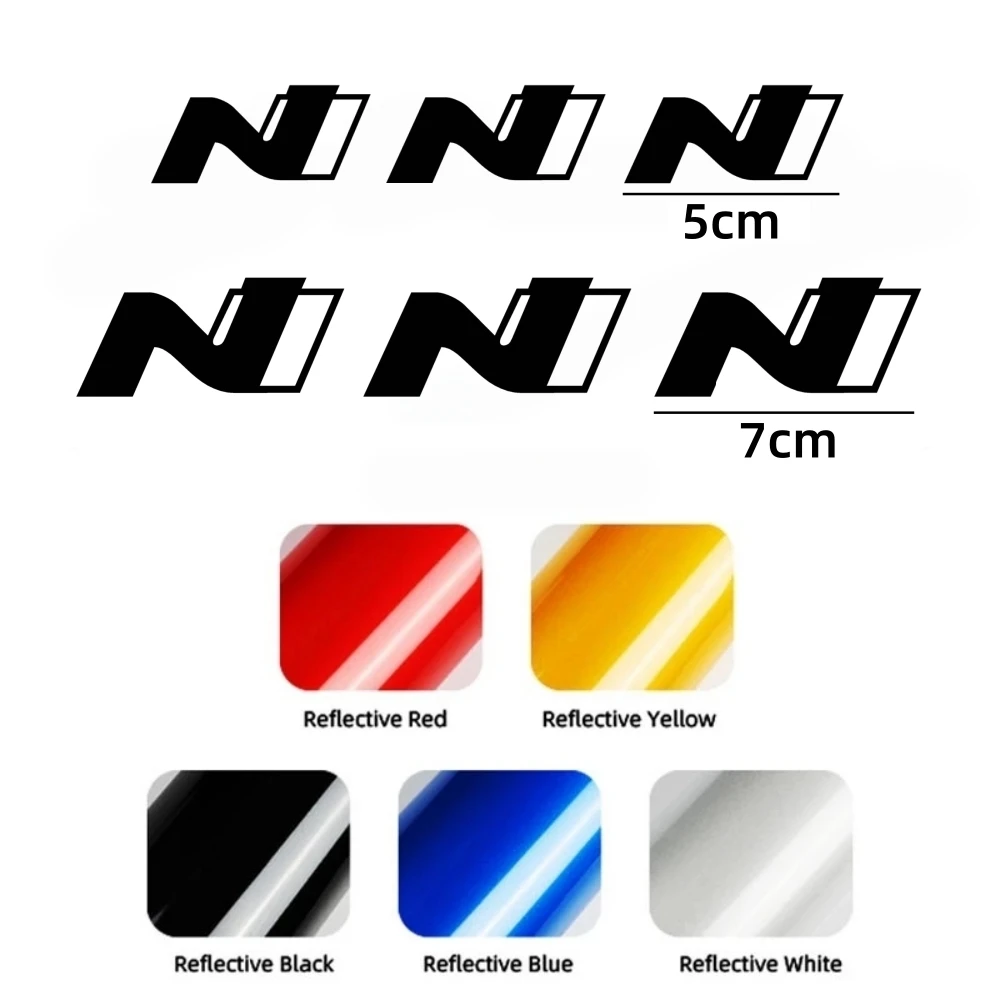 6 Pcs Reflective High Temperature Waterproof Car Brake Caliper Sticker For Hyundai i30 i20 Tucson Elantra Veloster Sonata N Line