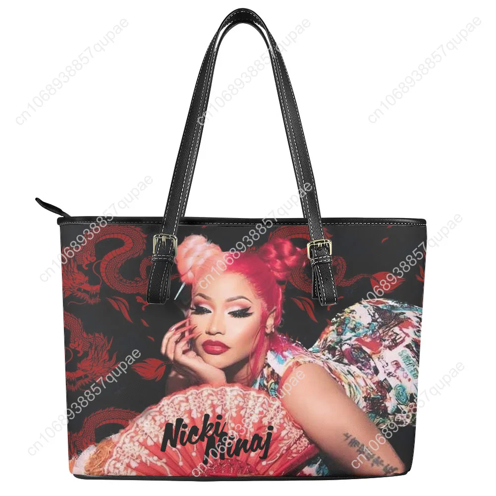 

Hot Rapper Nicki Minaj Custom Handbag Womens Mens Personalized Tote Bag Shoulder Bag Business Leather Purse Travel Bag Gift