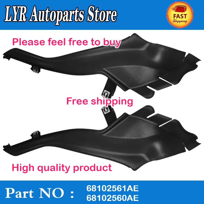 High quality For Jeep for Cherokee 14-18 Fender Cowl Cover Cap Trim Panel Left or Right Side 68102561AE 68102560AE