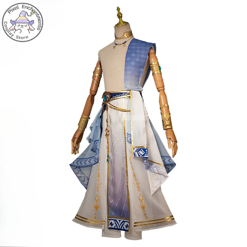 Love and Deepspace Game Rafayel God of the Tides Cosplay Costume Wig Combats Uniform Dress Men Halloween Party Role Play Outfit