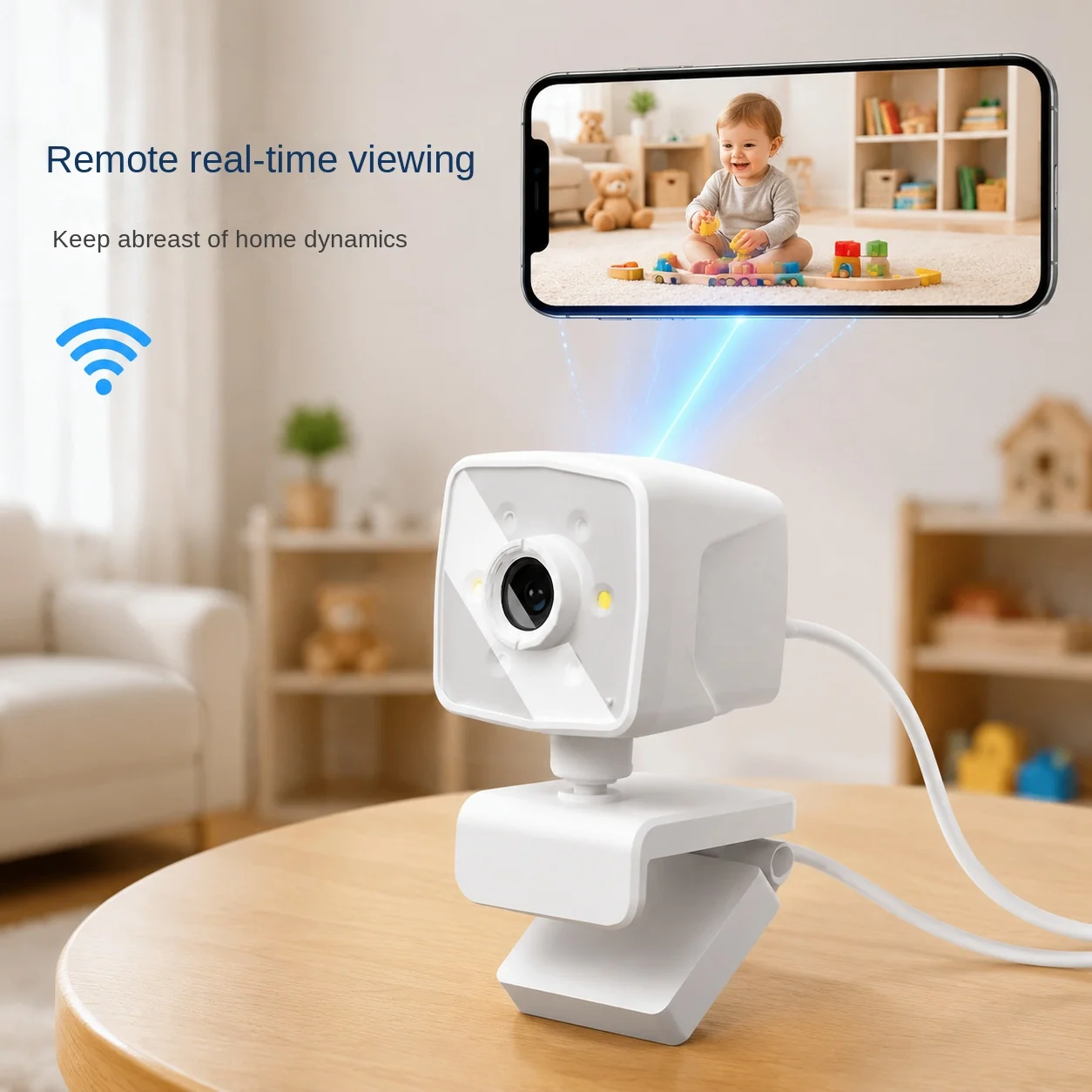 1080p Home Wifi Camera, Indoor Night Vision, Voice Intercom, Usb-powered, No-drill Installation, Infrared Mini Camera