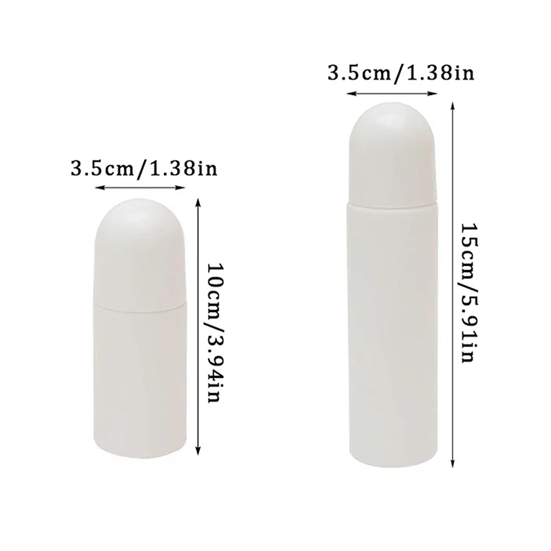 50/100ML White Plastic Roller Ball Essential Oil Sub-bottling Mist Container Travel Refillable Bottle DIY Deodorant Accessories