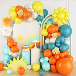 113pcs 5,10,12，18 inch latex balloon arch kit yellow,orange balloons, used to decorate weddings,bridal showers,holiday parties,