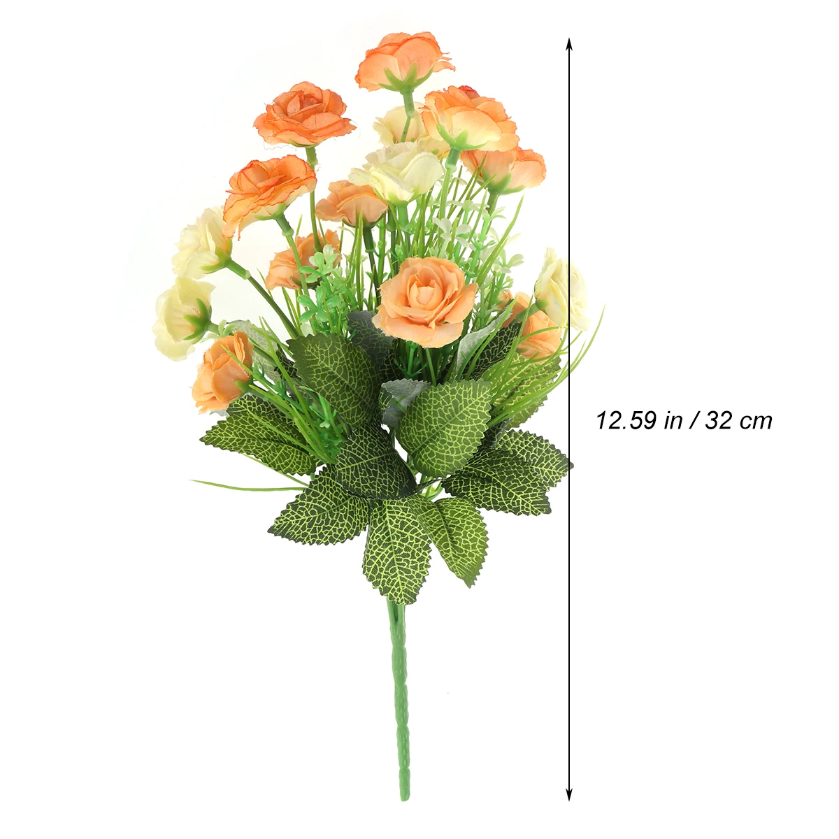 

5Pcs Artificial Roses Soft Cloth Plastic StemFlowers Realistic NonFading HomeDecoration Party False Flowers Wedding
