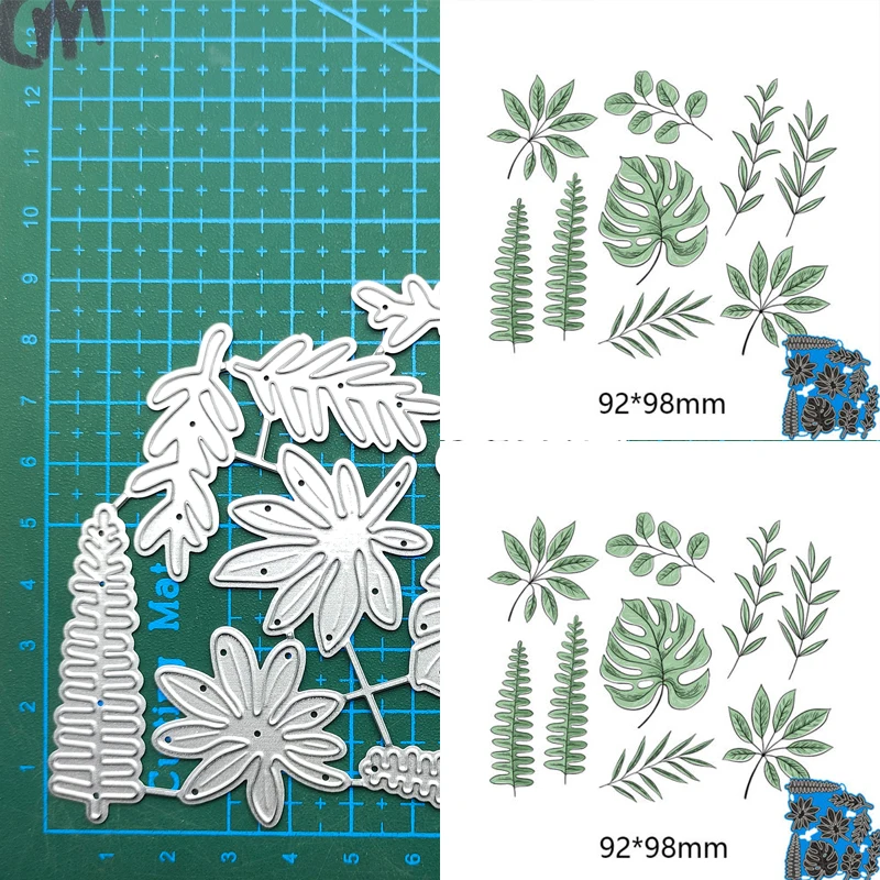 

1Set Leaves Metal Cutting Dies Stencil Scrapbooking Diy Album Stamp Paper Card Embossing Decor Craft Knife Mould