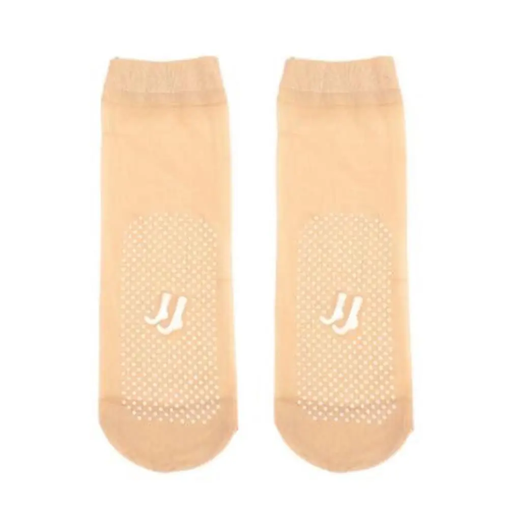 

Новые дышащие шелковые носки из хрустального стекла, приятные для кожи ультратонкие короткие чулки, резиновые нескользящие носки в горошек