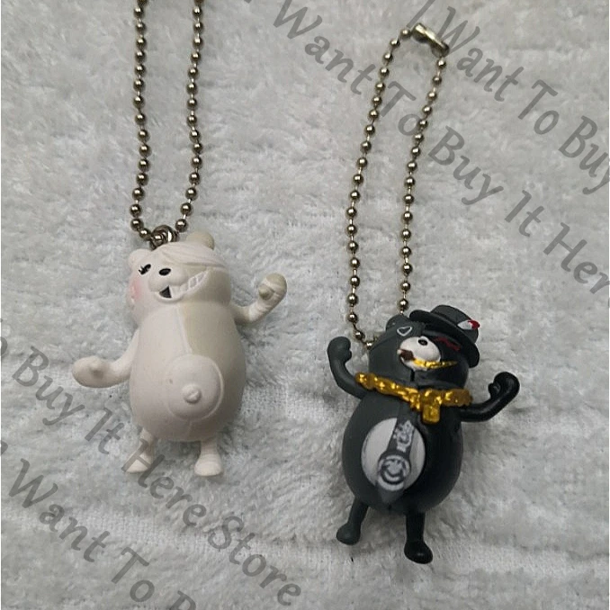 Anime Danganronpa Monomi Usami Monokuma Cosplay Cartoon Charme Miniatur Figur Zubehör Schlüsselbund Modell Schlüsselring Maskottchen Geschenk
