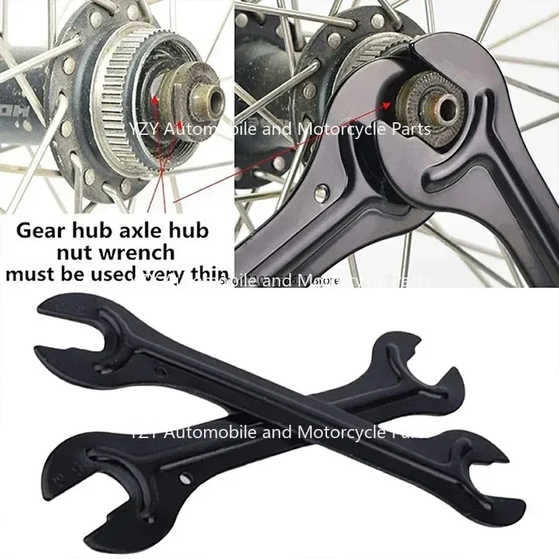 2Pcs Bike Bicycle Hub Repair Tools Double-Ended Cone Wrench Bicycle Head Open End Axle Hub Spanner Hub Axle Tool 13/14/15/16mm