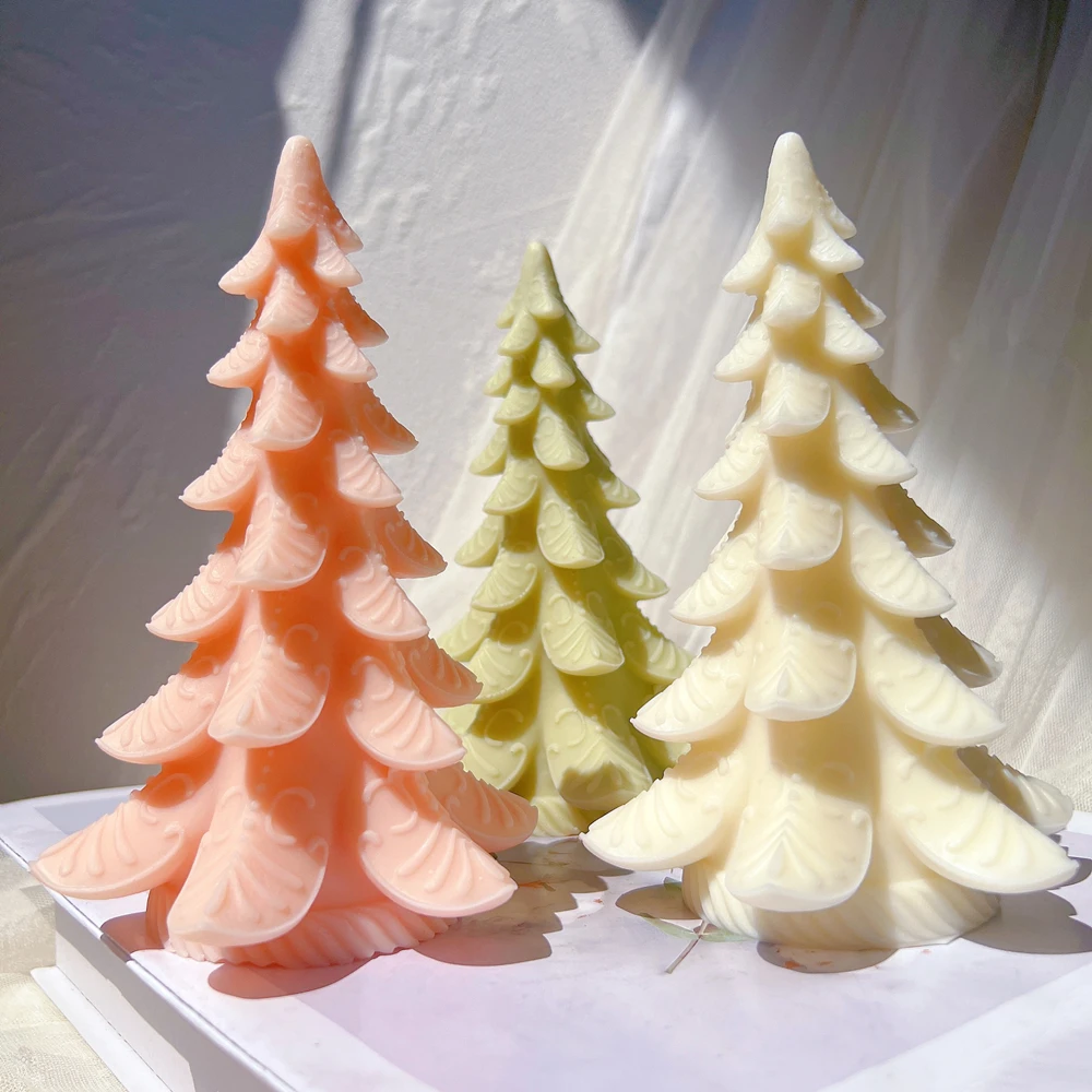 

Christmas Dinner Home Decor Taper Silicone Mold Christmas Tree Candle Silicone Mold Wax Silicone Candle Mould