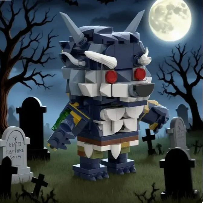 

258 шт. фильм игры MOC Arcane Brickhead строительные блоки оборотень Hilco фигурка дисплей модель собранные игрушки детский подарок на Хэллоуин