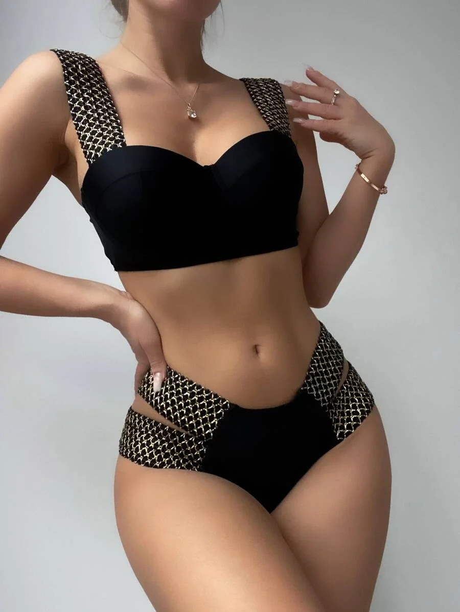 Bandage Bikinis 2024 Women Push Up Swimsuit Sexy Swimwear Female Brazilian Bathing Suit Black Swimming Summer Beachwear