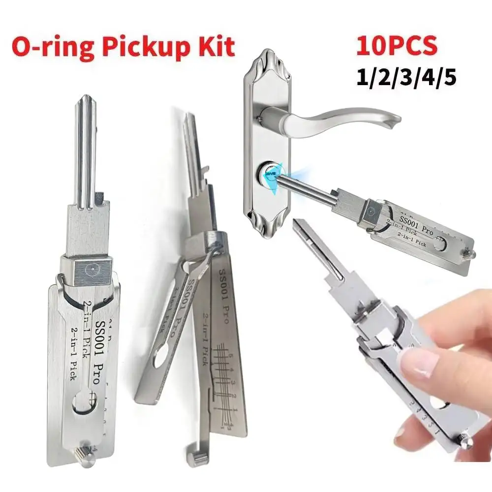 Stainless Steel Key Decoder Precision Tool O-ring Pickup Kit Pickup Hand Tool Maintenance Repair Kit