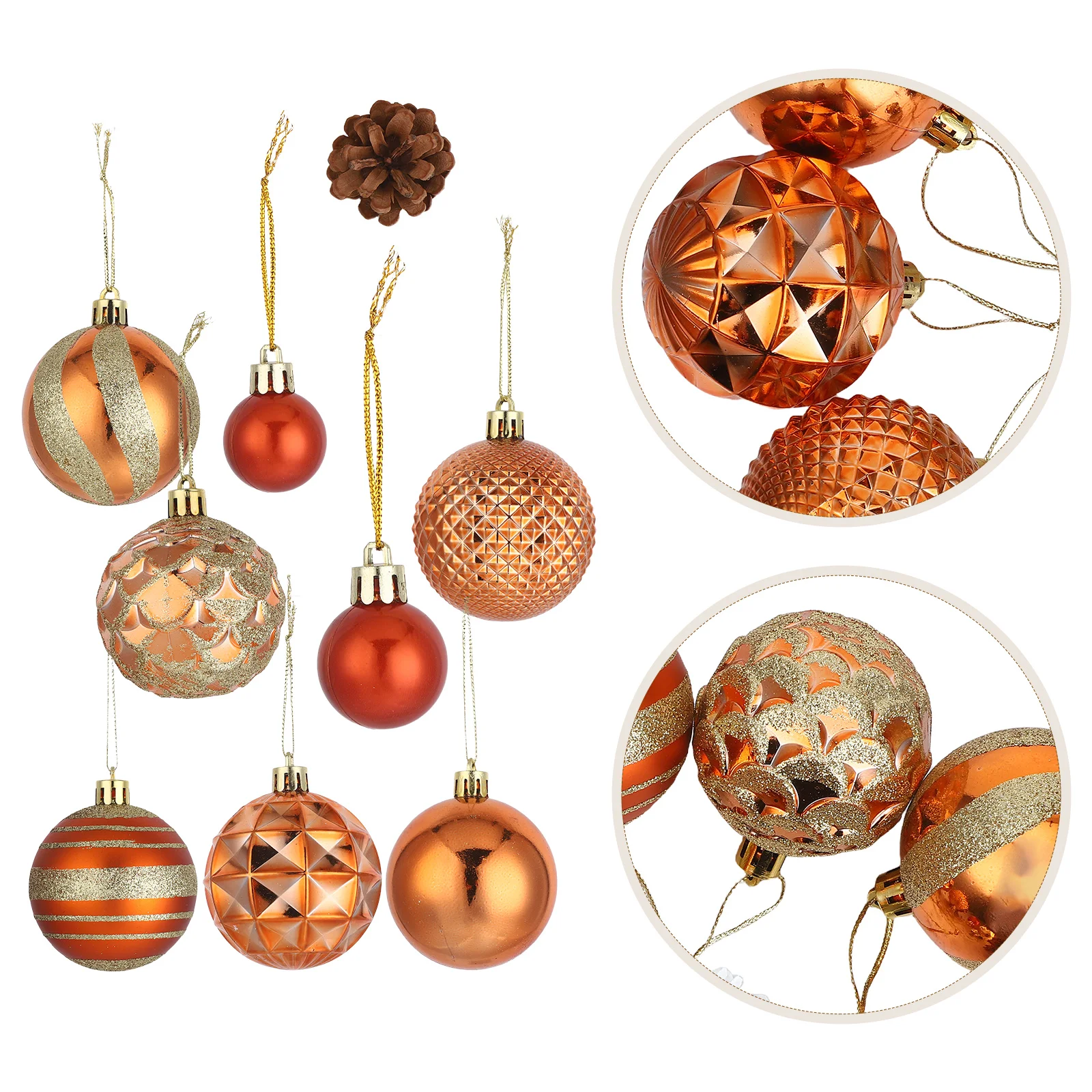 

42Pcs Christmas Ball Hanging Ornaments Xmas Tree Decorations Party Hanging Props Holiday Supplies Christmas Tree Decorations