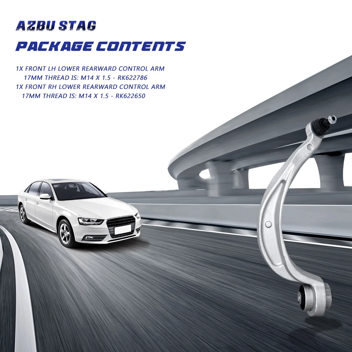 AzbuStag 2個 フロントロアリアワード 左右 コントロールアーム サスペンションキット アウディ A4 A5 Q5 RS5 2011 2012 2013 2014 2015 2016用