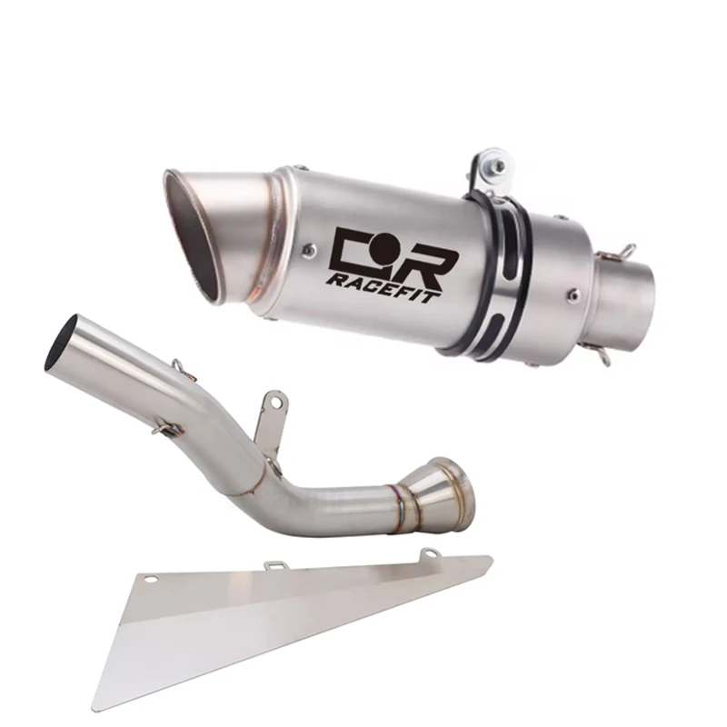 Slip On For Zontes 703RR 703 RR 2024 2025 Motorcycle Exhaust Escape Middle Link Pipe 51MM No DB Killer Muffler