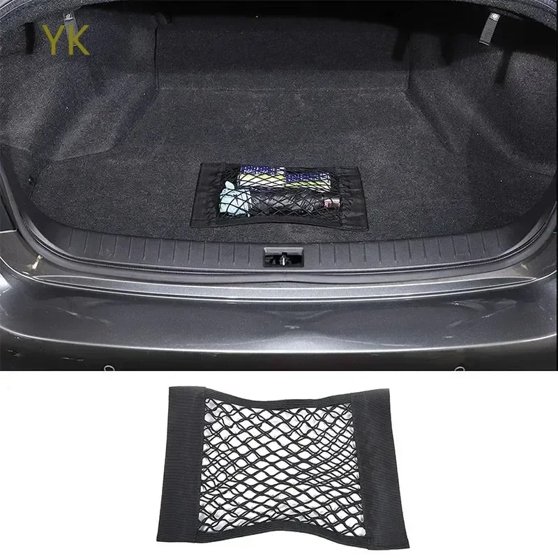 

For Infiniti Q50L Q50 2015-2022 Car Trunk Cargo Organizer Storage Elastic Mesh Bag Luggage Cargo Car Accessories