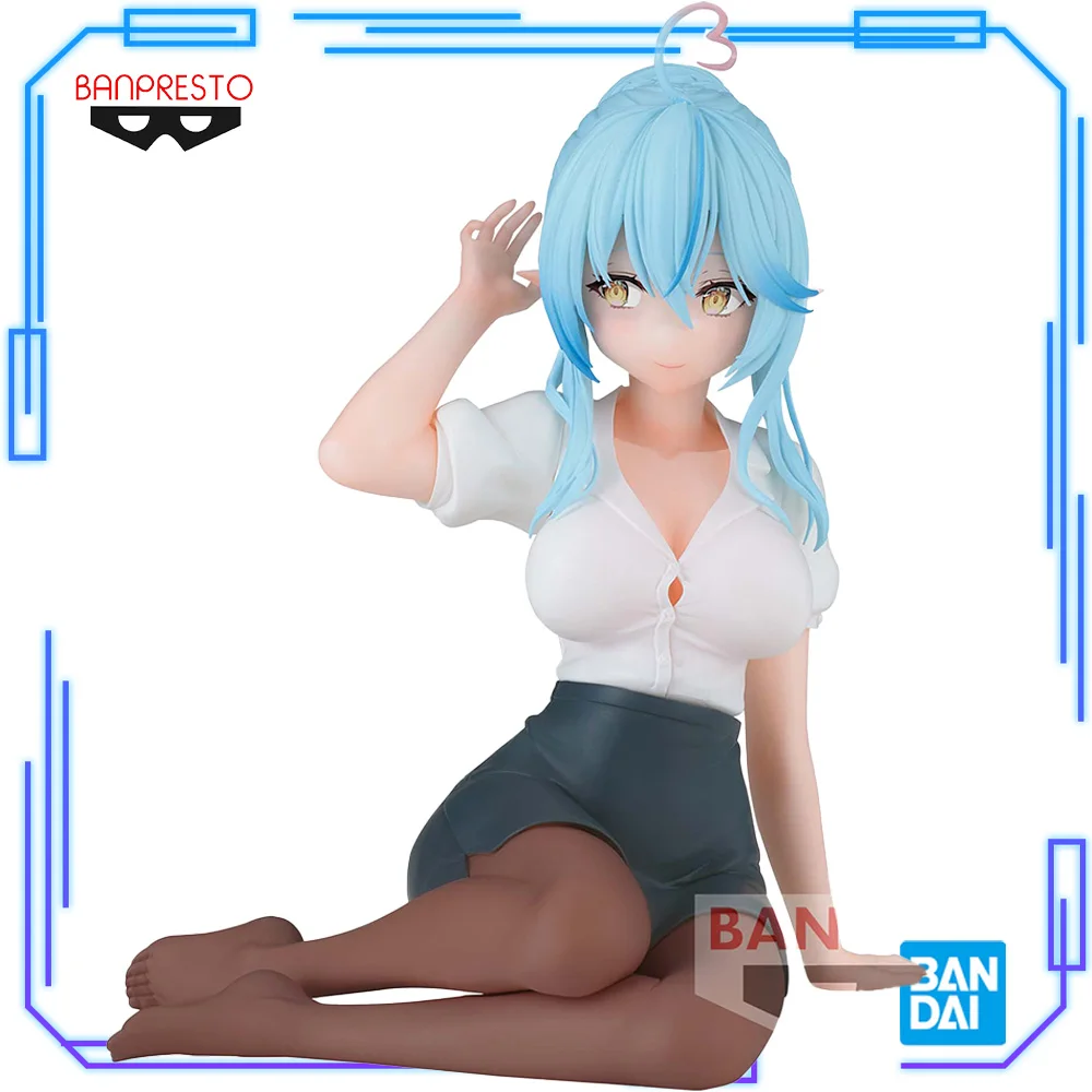 

В наличии Bandai Original Genuine Banpresto Hololive IF Relax Time Yukihana Lamy Office Style Ver. 11 см модель аниме игрушечные фигурки