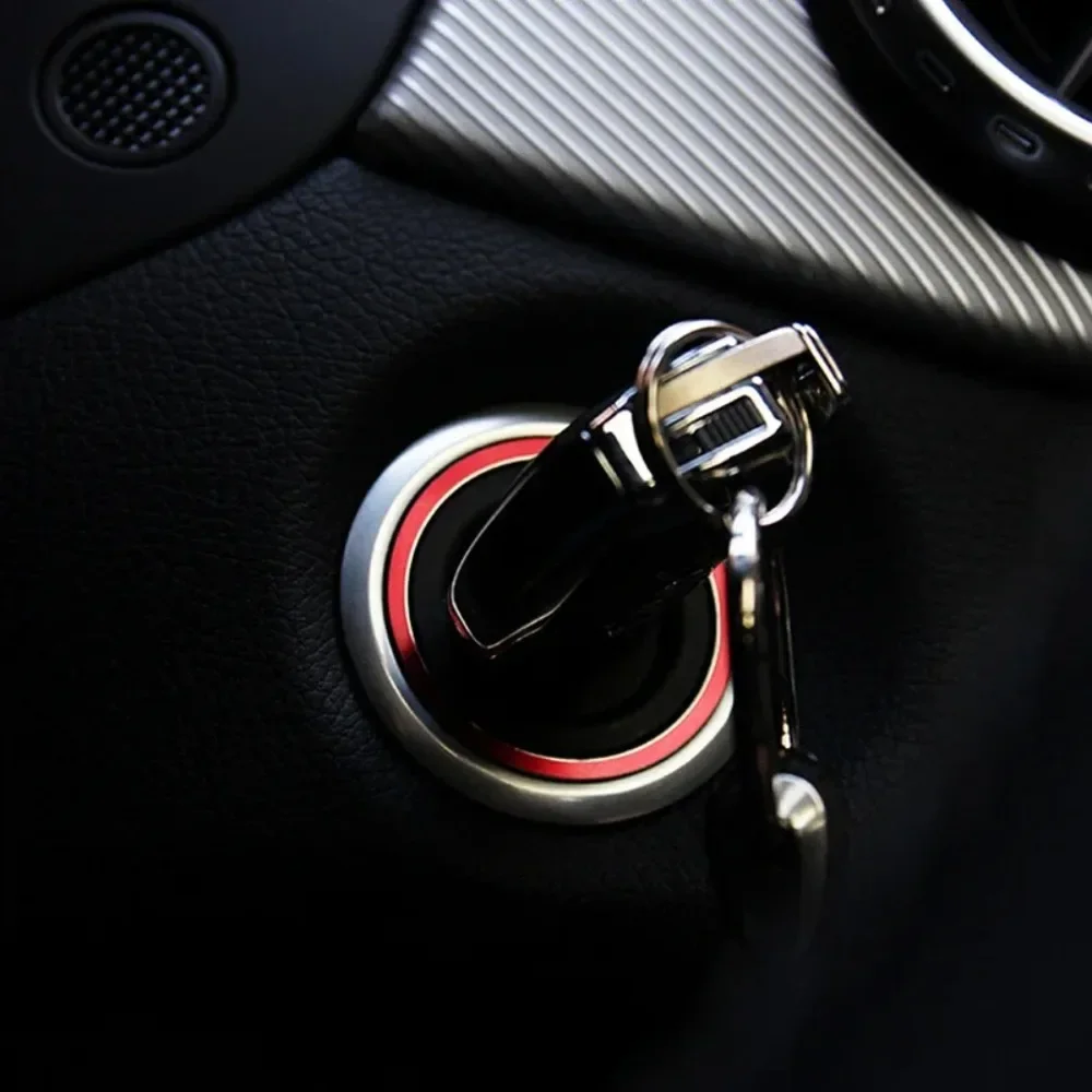 محرك السيارة الداخلي بدء إيقاف مفتاح إشعال حلقة لمرسيدس بنز AMG A B C GLC GLA CLA GL الفئة W176 W246 W205 X253 X156 C117 #4