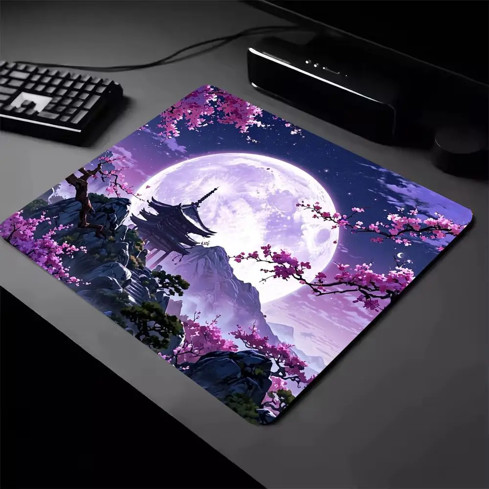 Starry Sky Moon Mouse Pad Small Computer Office Game Table Mats XS Rubber Anti Slip PC Gaming Keyboard Mousepads Square Desk Mat