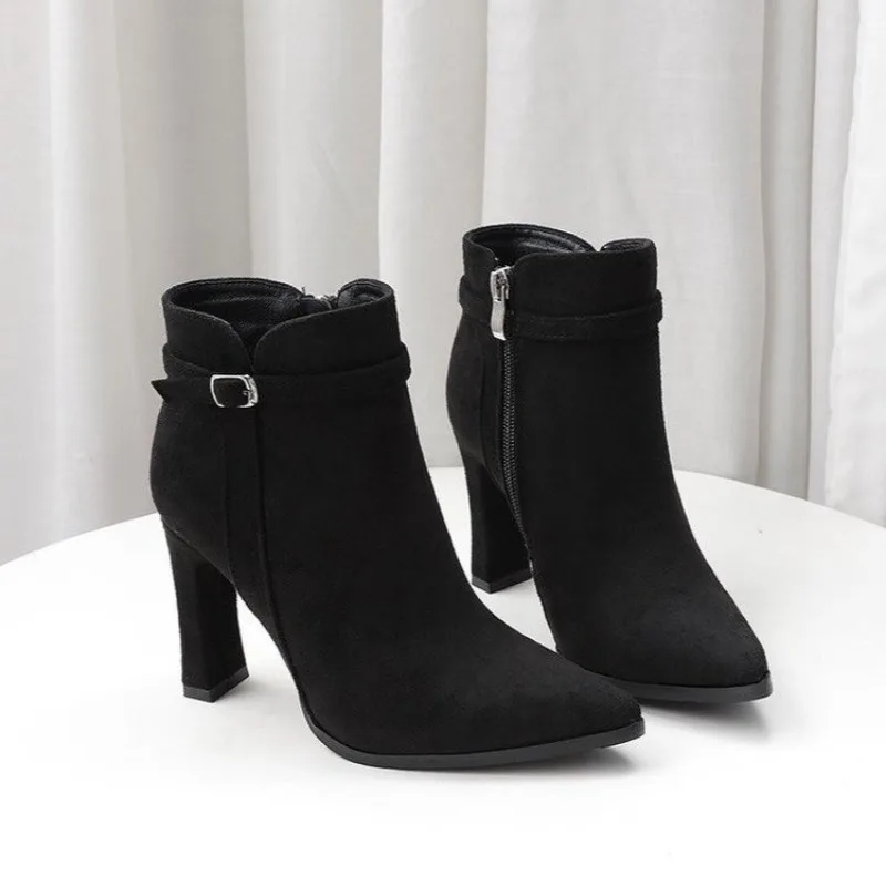 

2026 New Spring Winter Women Boots High Quality Lace-up European Ladies Shoes for Women High Heels Women Boots Fast Fashion