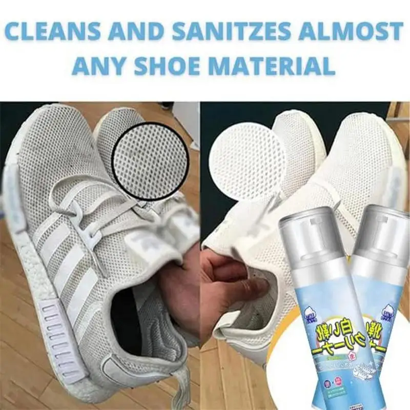 200ml Foam Cleaner For White Shoes Cleaning Stain Dirt Remove Yellow Spray Foam Sneaker Cleaner Decontamination Clean Supplies