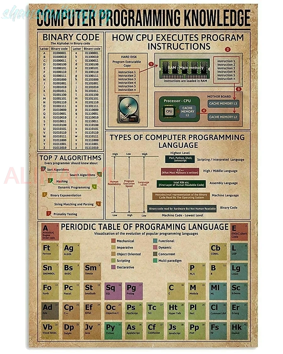 Veidsuh – affiche Vintage de connaissance de programmation informatique, signes en étain en métal, Plaque de peinture en fer, décor mural, Bar, Club, nouveauté, signe de bain