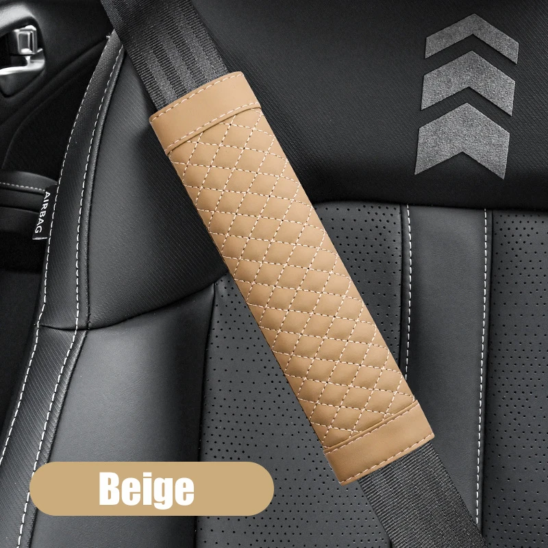 Car Seat Leather Safety Belt Cover, Shoulder Strap Pad para crianças, adultos, Kia, Nissan, Honda, Juke, 2pcs