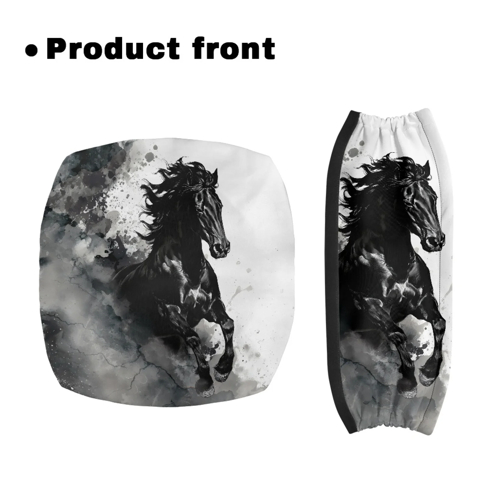 Coloranimal Ink Skull Pattern 2 Pieces Set Rollator Seat Back Cover for Women Friends Rollator Seat Covers New Trend