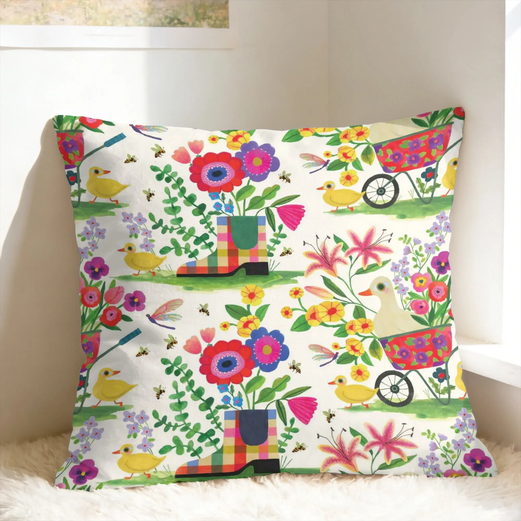S-Shannon S-Snow Pillow Cover  Vintage Pillow Case For Sofa Bedroom Home Decor Soft Cushion Cover Birthday Present