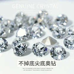 12PCS SS4-SS38 Super Sparkle Clear AB SWRK Sharp Round Diamonds Crystal Nail Art Rhinestones Jewelry Manicure Glass Ornaments