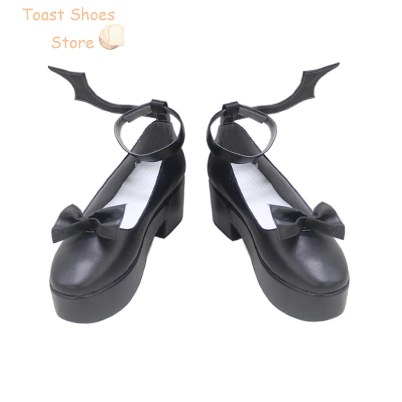 Sanya-zapatos de Cosplay de cuero PU para Halloween, botas de carnaval, VTuber Kuzuha, utilería para disfraz