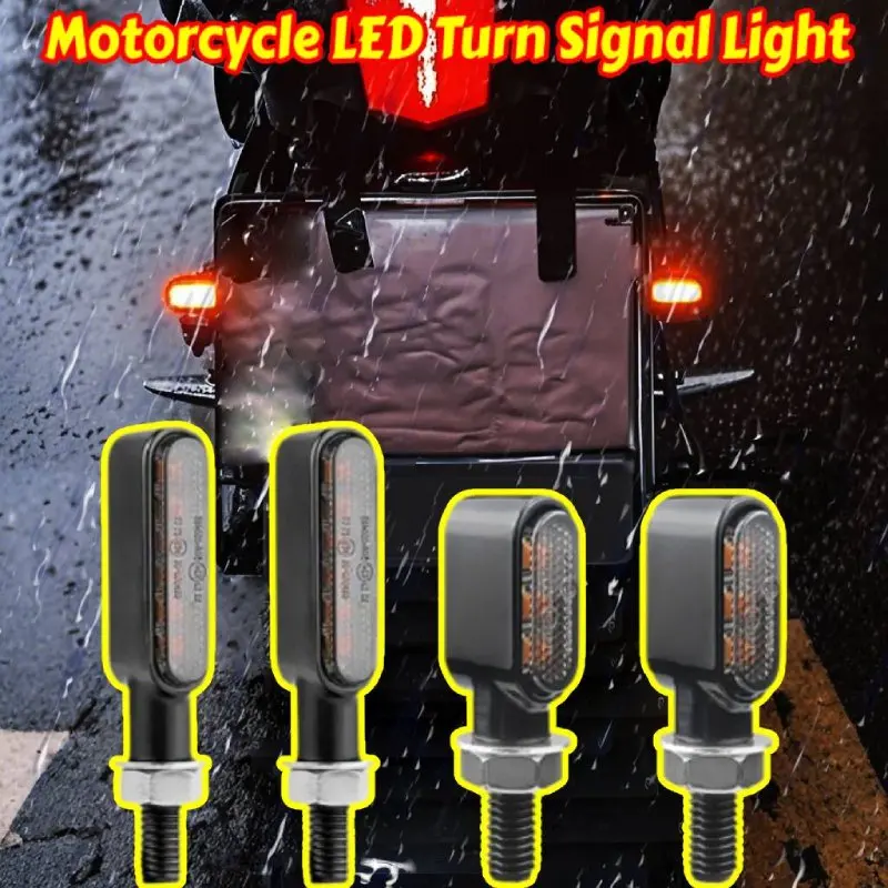 Motorcycle Turn Signal Light 12V 8mm LED Turn Signals Indicator Blinker Lights 3LED 6LED For Honda For Yamaha For Cafe Racer