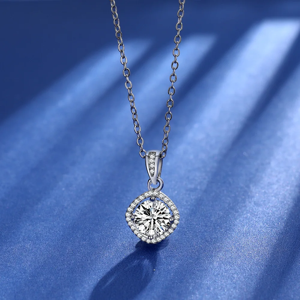 Classic Necklace 5A Zircon luxury High Quality Women's 925 Sterling Silver Plated 18k Gold Pendant Luxury Fine Jewelr
