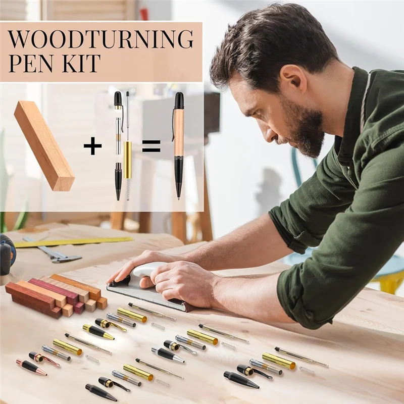

AT82-10 Sets Pen Making Kits With Refills Copper Pen Making Classroom Teacher Student Gift