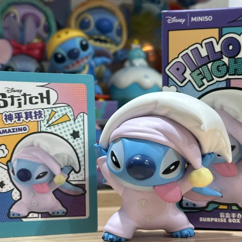 Disney Stitch Needle Pillow Battle Series Blind Box Action Figure Decor Ornament Cute Needle Doll Toy Birthday & Holiday Gifts