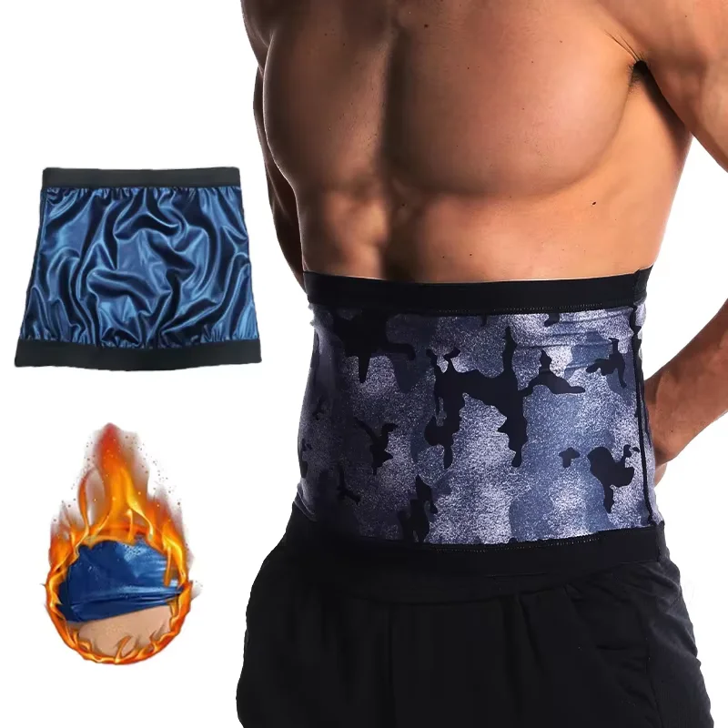 Männer Sauna Anzüge Taille Trimmer Bauch Wrap Workout Schweiß Band Bauch Trainer Gewicht Verlust Shaper Bauch-steuer Abnehmen Gürtel – Detail 2