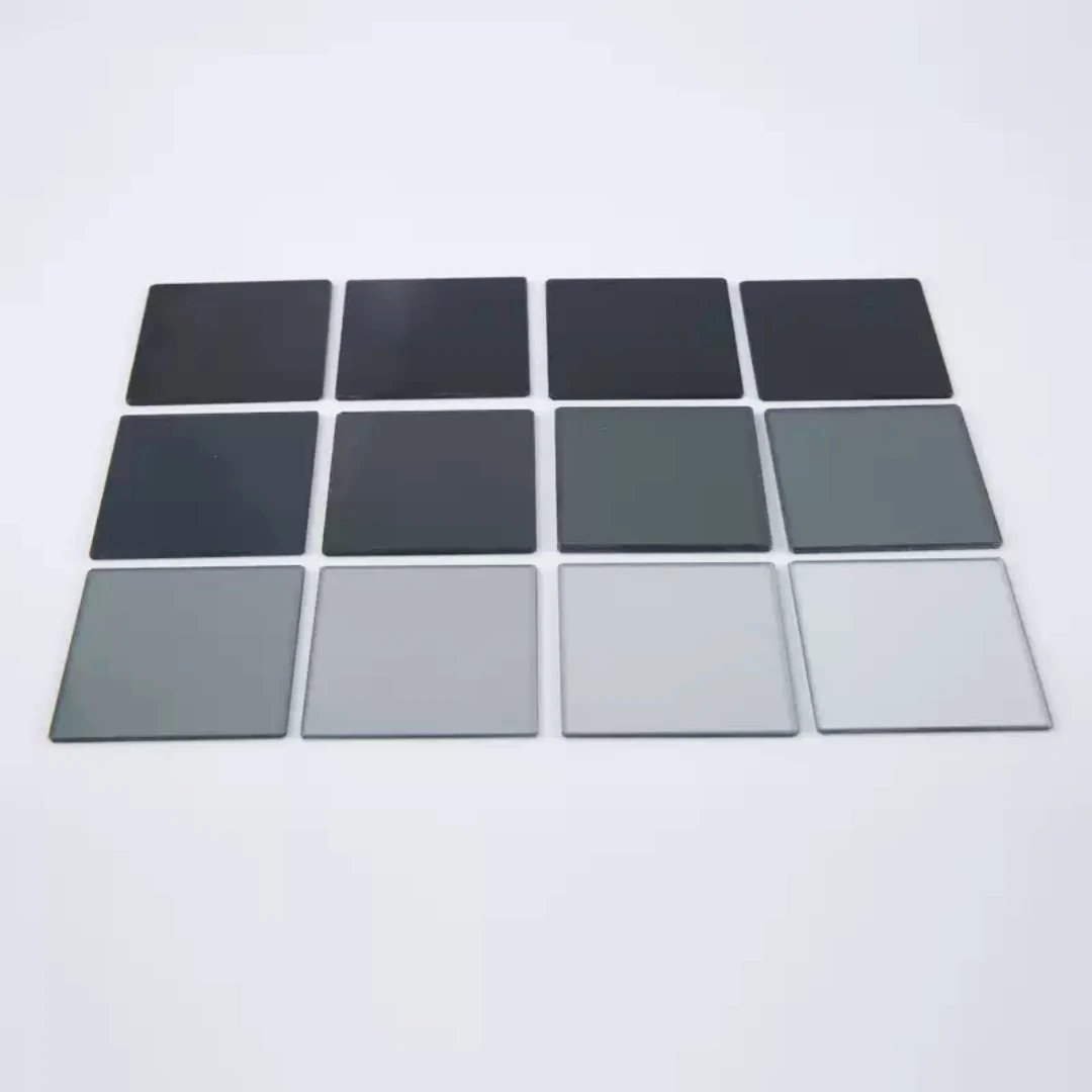 Absorptive Neutral Density Filter Square 50x50mm Optical Attenuator Gray Glass 400-700nm 5% 10% 20% for Optical Experiment