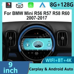 Android 12 For BMW Mini Cooper R56 R57 R58 R60 F54 F55 F56 F60 Radio ScreenMultimedia Player Car Stereo GPS Navigation Carplay