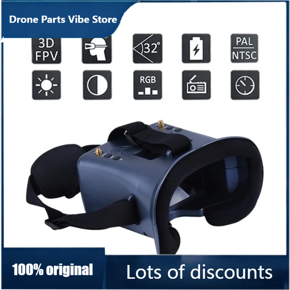 

Fy4.3 Inch FPV Goggles,5.8GHz 40ch Receiver,With DVR Auto-searching Race Band,Dual Antenna ,Built in Battery,For FPV Racing Dron