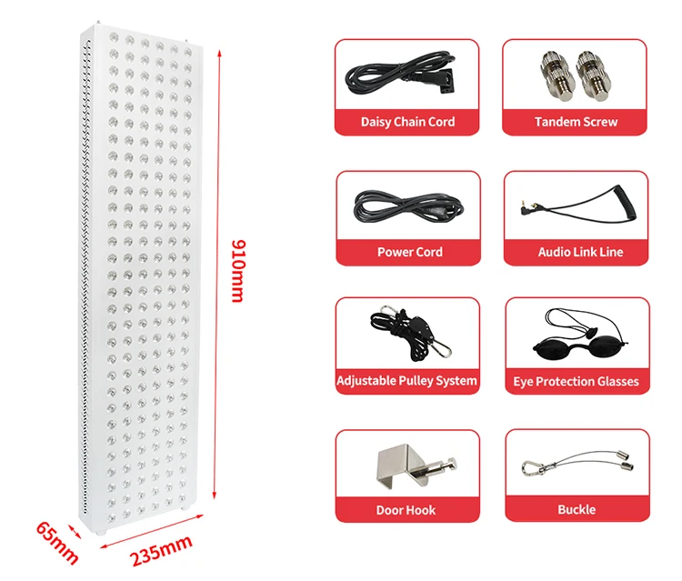 SGROW MAXPRO 900W Fast Delivery New Intelligent Timer 660nm 850nm Red Near Infrared Light Therapy Panel Beauty Equipment